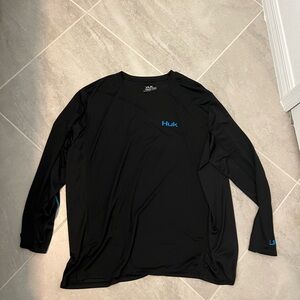 Huk Black Performance Long Sleeve Shirt